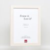Efekt drewniana ramka na zdjęcia profil 52 biała 20x30 cm szkło antyrefleksyjne