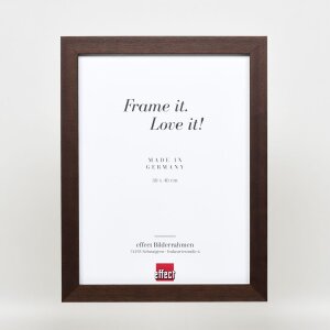 Efekt drewniana ramka na zdjęcia profil 52 ciemny brąz 20x30 cm szkło antyrefleksyjne
