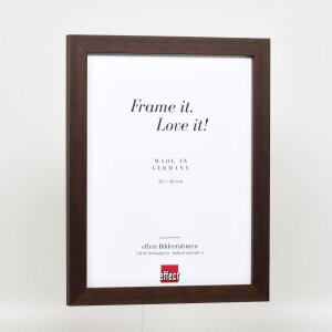 Efekt drewniana ramka na zdjęcia profil 52 ciemny brąz 20x30 cm szkło antyrefleksyjne
