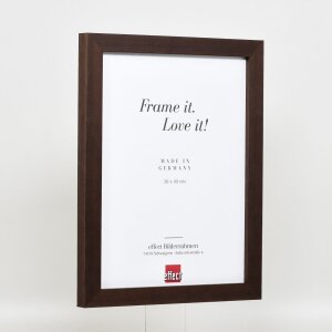 Efekt drewniana ramka na zdjęcia profil 52 ciemny brąz 20x30 cm szkło antyrefleksyjne