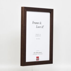 Efekt drewniana ramka na zdjęcia profil 52 ciemny brąz 20x30 cm szkło antyrefleksyjne