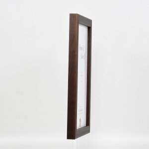 Efekt drewniana ramka na zdjęcia profil 52 ciemny brąz 20x30 cm szkło antyrefleksyjne