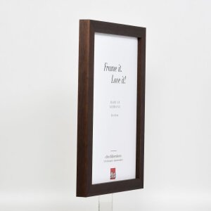 Efekt Drewniana ramka na zdjęcia Profil 52 ciemny brąz 50x50 cm szkło antyrefleksyjne