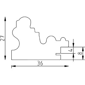 Ramka na zdjęcie Effect, drewno, styl barokowy, brąz, 20x25 cm, szkło antyrefleksowe