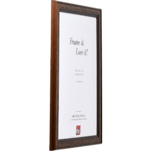 Ramka na zdjęcia z drewna Profil 64, brązowa 50x60 cm, szkło antyrefleksowe – Effect