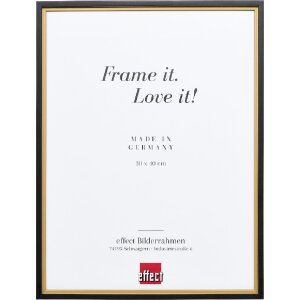 effect Holz-Bilderrahmen Profil 69 gold 9x13 cm mit...