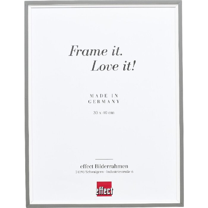 effect Holzbilderrahmen Profil 69 Grau 21x29,7 cm mit Antireflexglas