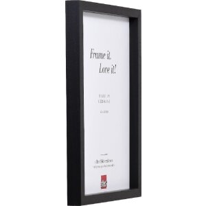 Effect Holz-Bilderrahmen Profil 74 schwarz 15x20 cm Antireflexglas