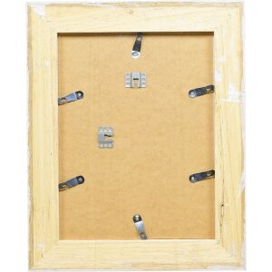 Effect Holz-Bilderrahmen Profil 80 weiß 40x40 cm mit Antireflexglas