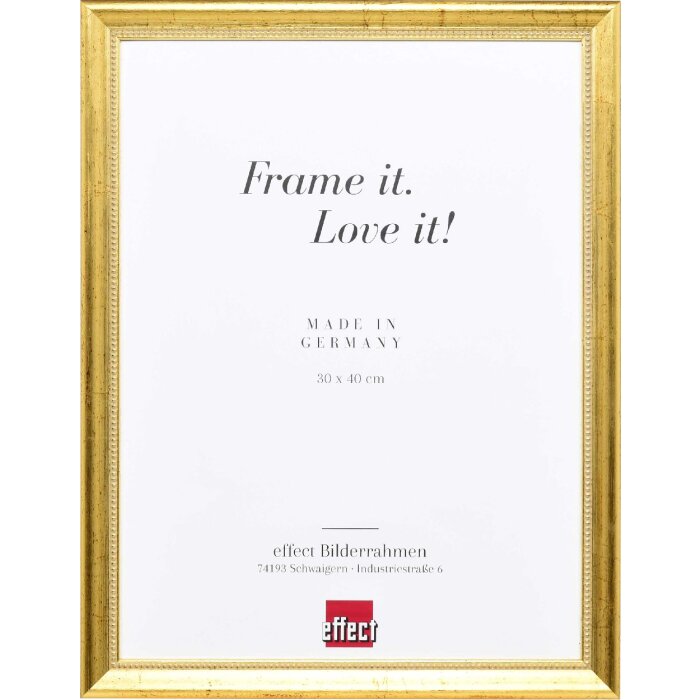 Efektowa drewniana ramka na zdjęcia Profil 85 Gold 10x10 cm szkło antyrefleksyjne