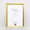 Efektowa drewniana ramka na zdjęcia Profil 85 Gold 10x10 cm szkło antyrefleksyjne