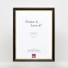 Efekt drewniana ramka na zdjęcia profil 85 czarna 59,4x84,1 cm szkło antyrefleksyjne