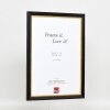Efekt drewniana ramka na zdjęcia profil 85 czarna 59,4x84,1 cm szkło antyrefleksyjne