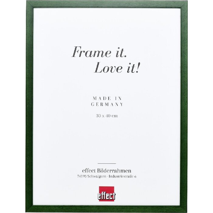 Effect Holzrahmen Profil Top S tannengrün 25x80 cm Antireflexglas