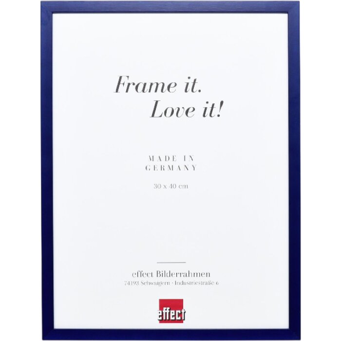 Effect Holzrahmen Profil Top S blau 35x50 cm Antireflexglas
