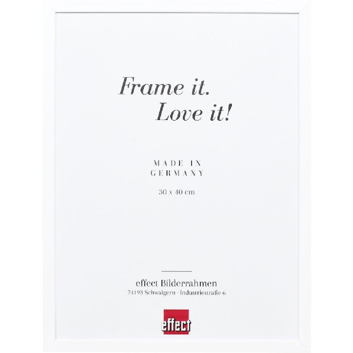 Effect Holzrahmen Profil Top S weiß 50x70 cm mit Antireflexglas