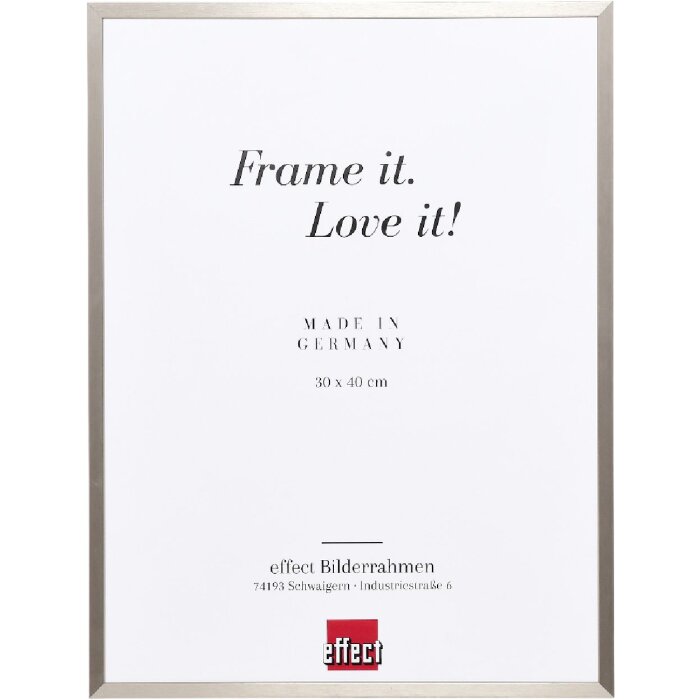 Effect A1 Brandschutzrahmen Alu Serie 2 grau gebürstet 18x24 cm Antireflexglas