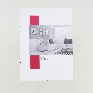 Efektowa ramka z klipsem 20x20 cm szkło akrylowe Bezramowy uchwyt na zdjęcia do montażu na ścianie