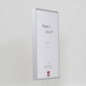 Efektowa aluminiowa ramka na zdjęcia Quadro 25x35 cm srebrne szkło akrylowe