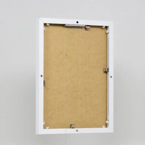 Efektowa aluminiowa ramka na zdjęcia Quadro 25x35 cm białe szkło akrylowe