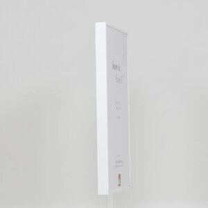 Efektowa aluminiowa ramka na zdjęcia Quadro 25x35 cm białe szkło akrylowe