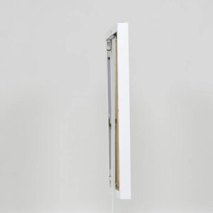 Efektowa aluminiowa ramka na zdjęcia Quadro 25x35 cm białe szkło akrylowe