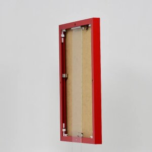 Efektowa aluminiowa ramka na zdjęcia Quadro 25x35 cm czerwone szkło akrylowe