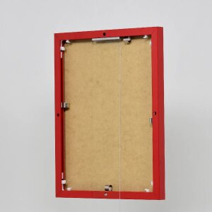 Efektowa aluminiowa ramka na zdjęcia Quadro 25x35 cm czerwone szkło akrylowe