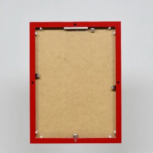 Efektowa aluminiowa ramka na zdjęcia Quadro 25x35 cm czerwone szkło akrylowe