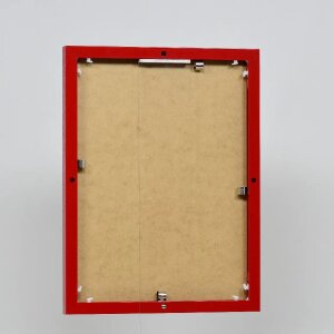Efektowa aluminiowa ramka na zdjęcia Quadro 25x35 cm czerwone szkło akrylowe