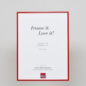 Efektowa aluminiowa ramka na zdjęcia Quadro 25x35 cm czerwone szkło akrylowe