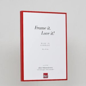 Efektowa aluminiowa ramka na zdjęcia Quadro 25x35 cm czerwone szkło akrylowe