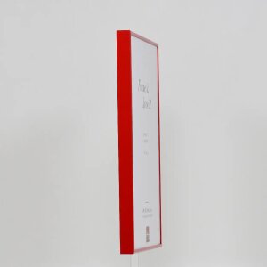 Efektowa aluminiowa ramka na zdjęcia Quadro 25x35 cm czerwone szkło akrylowe