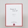 Efektowa aluminiowa ramka na zdjęcia Quadro 25x35 cm czerwone szkło akrylowe