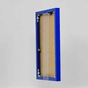 Efektowa aluminiowa ramka na zdjęcia Quadro 25x35 cm niebieskie szkło akrylowe