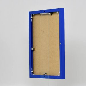 Efektowa aluminiowa ramka na zdjęcia Quadro 25x35 cm niebieskie szkło akrylowe