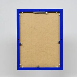 Efektowa aluminiowa ramka na zdjęcia Quadro 25x35 cm niebieskie szkło akrylowe
