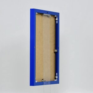 Efektowa aluminiowa ramka na zdjęcia Quadro 25x35 cm niebieskie szkło akrylowe