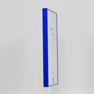 Efektowa aluminiowa ramka na zdjęcia Quadro 25x35 cm niebieskie szkło akrylowe