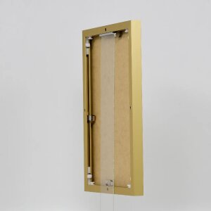 Efektowa aluminiowa ramka na zdjęcia Quadro 25x35 cm złote szkło akrylowe