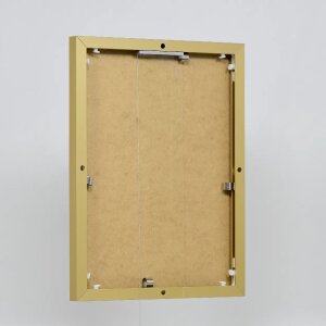 Efektowa aluminiowa ramka na zdjęcia Quadro 25x35 cm złote szkło akrylowe