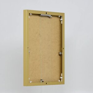 Efektowa aluminiowa ramka na zdjęcia Quadro 25x35 cm złote szkło akrylowe