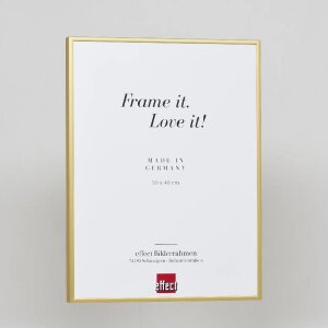 Efektowa aluminiowa ramka na zdjęcia Quadro 25x35 cm złote szkło akrylowe