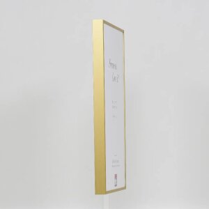 Efektowa aluminiowa ramka na zdjęcia Quadro 25x35 cm złote szkło akrylowe