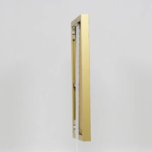 Efektowa aluminiowa ramka na zdjęcia Quadro 25x35 cm złote szkło akrylowe