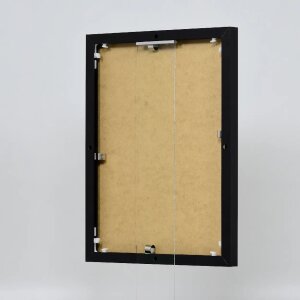 Efektowa aluminiowa ramka na zdjęcia Quadro 25x35 cm czarne szkło akrylowe