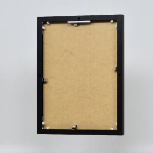 Efektowa aluminiowa ramka na zdjęcia Quadro 25x35 cm czarne szkło akrylowe