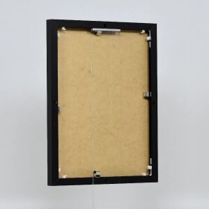 Efektowa aluminiowa ramka na zdjęcia Quadro 25x35 cm czarne szkło akrylowe