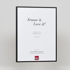 Efektowa aluminiowa ramka na zdjęcia Quadro 25x35 cm czarne szkło akrylowe
