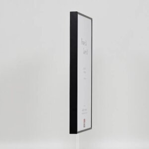 Efektowa aluminiowa ramka na zdjęcia Quadro 25x35 cm czarne szkło akrylowe